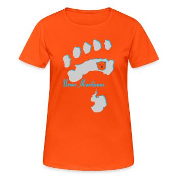 Eisbär 7 - Frauen T-Shirt atmungsaktiv - Neonorange - Vorne - AI Model Female 172 dark (172cm)