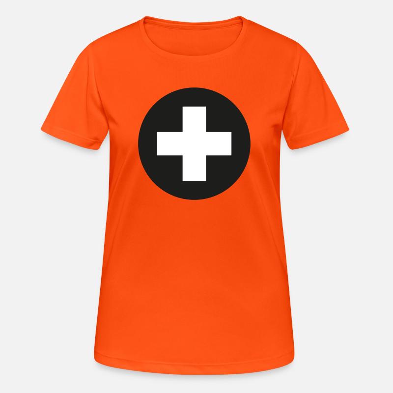 Plus Icon - Women's Breathable T-Shirt - neon orange