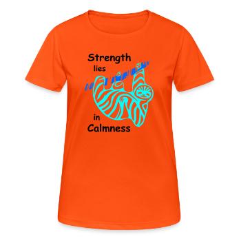 Paresse, Calme - T-shirt respirant Femme - orange néon - Devant - AI Model Female 172 dark (172cm)