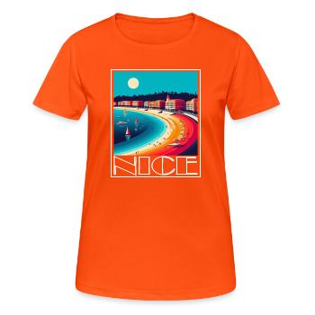 NICE - Women's Breathable T-Shirt - neon orange - Front - AI Model Female 172 dark (172cm)
