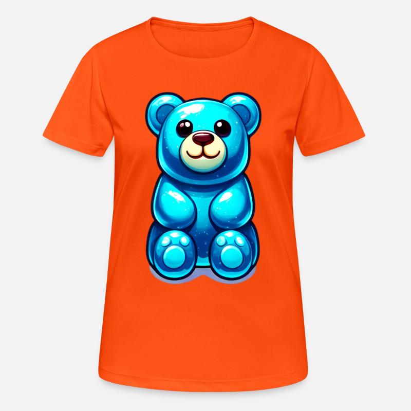 Teddy Bear - Women's Breathable T-Shirt - neon orange
