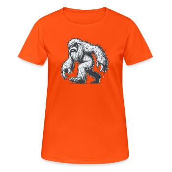 Yeti - Frauen T-Shirt atmungsaktiv - Neonorange - Vorne - AI Model Female 172 dark (172cm)