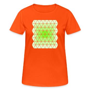 Green Gradient Pattern - Women's Breathable T-Shirt - neon orange - Front - AI Model Female 172 dark (172cm)