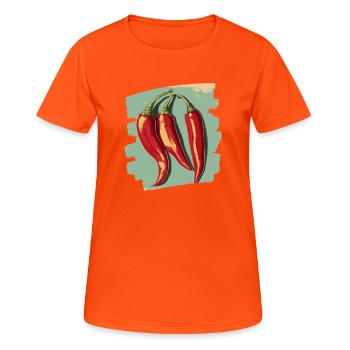 Chili - Women's Breathable T-Shirt - neon orange - Front - AI Model Female 172 dark (172cm)