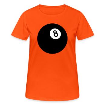 Huit noir - T-shirt respirant Femme - orange néon - Devant - AI Model Female 172 dark (172cm)