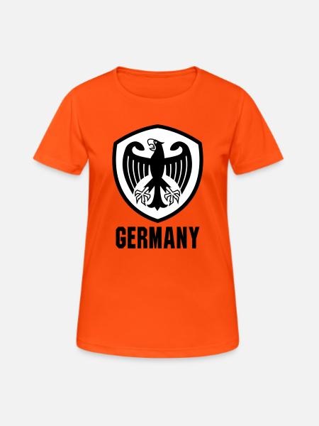 Federal Eagle Coat of Arms Germany - Women's Breathable T-Shirt - neon orange