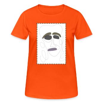 Parler de sentiments 3 - T-shirt respirant Femme - orange néon - Devant - AI Model Female 172 dark (172cm)