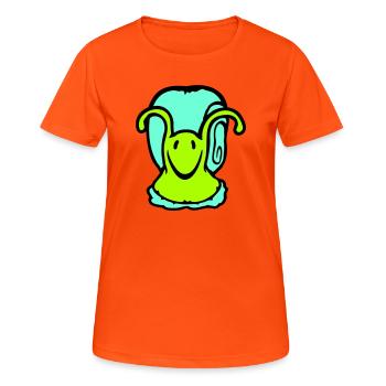 coquille d'escargot escargot limace mignon doux - T-shirt respirant Femme - orange néon - Devant - AI Model Female 172 dark (172cm)