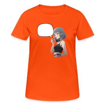 Bulles Noir Heroine CropTop - T-shirt respirant Femme - orange néon - Devant - AI Model Female 172 dark (172cm)