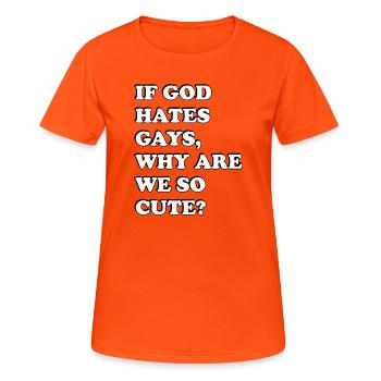 Pride Tee - Women's Breathable T-Shirt - neon orange - Front - AI Model Female 172 dark (172cm)