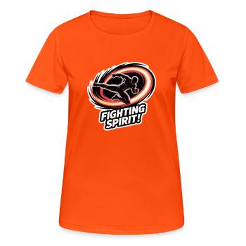 Fighting Spirit Burst - Women's Breathable T-Shirt - neon orange - Front - AI Model Female 172 dark (172cm)