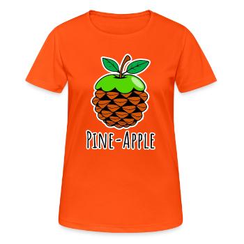 Pin-Pommier, Pomme de pin, Pomme, Ananas, Fruit - T-shirt respirant Femme - orange néon - Devant - AI Model Female 172 dark (172cm)