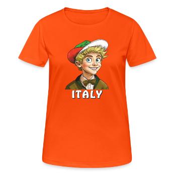 BOY ITALY ITALY - Women's Breathable T-Shirt - neon orange - Front - AI Model Female 172 dark (172cm)