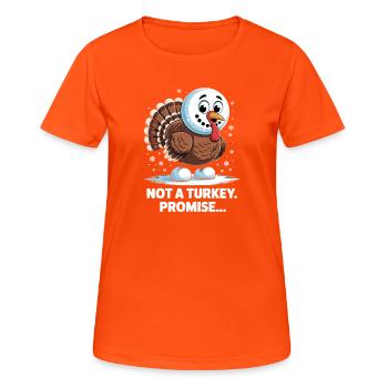 No turkey for dinner - Women's Breathable T-Shirt - neon orange - Front - AI Model Female 172 dark (172cm)