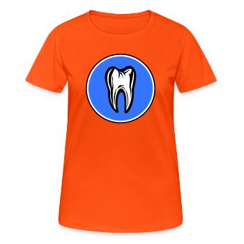 Icône de dentiste dentaire dentaire - T-shirt respirant Femme - orange néon - Devant - AI Model Female 172 dark (172cm)