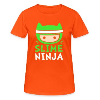 Slime Slime Slimy - T-shirt respirant Femme - orange néon - Devant - AI Model Female 172 dark (172cm)