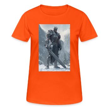 Warlord Frost Armor - Women's Breathable T-Shirt - neon orange - Front - AI Model Female 172 dark (172cm)