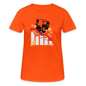 Marché - T-shirt respirant Femme - orange néon - Devant - AI Model Female 172 dark (172cm)
