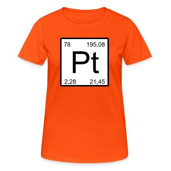 Platin Pt Element Typog - Frauen T-Shirt atmungsaktiv - Neonorange - Vorne - AI Model Female 172 dark (172cm)