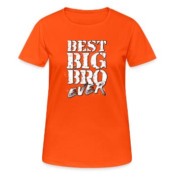 big bro - Frauen T-Shirt atmungsaktiv - Neonorange - Vorne - AI Model Female 172 dark (172cm)