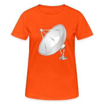 Antenne paraboise à l’aspect moderne et net - T-shirt respirant Femme - orange néon - Devant - AI Model Female 172 dark (172cm)
