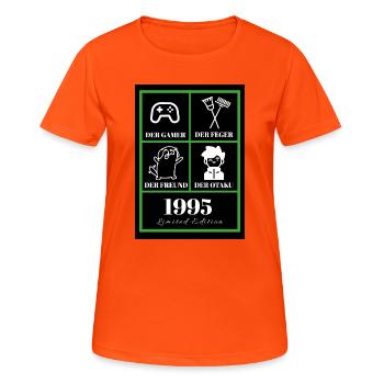 Marvin_T shirt_grün - Women's Breathable T-Shirt - neon orange - Front - AI Model Female 172 dark (172cm)