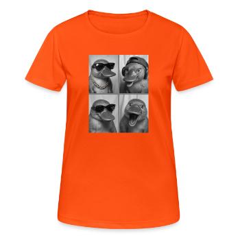 Ornithorynque - T-shirt respirant Femme - orange néon - Devant - AI Model Female 172 dark (172cm)