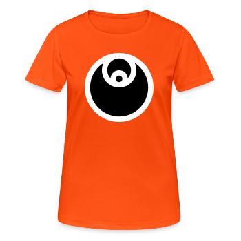 Emblème circulaire rempli - T-shirt respirant Femme - orange néon - Devant - AI Model Female 172 dark (172cm)