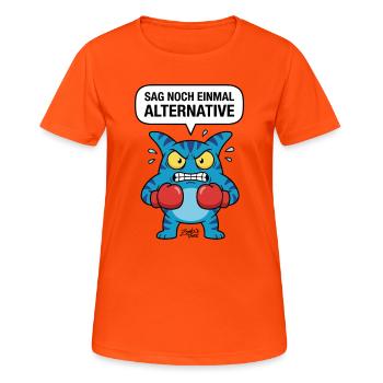 Répétez l’alternative - Sort de rage Zooki - T-shirt respirant Femme - orange néon - Devant - AI Model Female 172 dark (172cm)