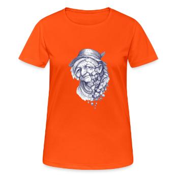 Stone portrait - Women's Breathable T-Shirt - neon orange - Front - AI Model Female 172 dark (172cm)