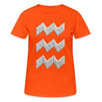 Eindhoven Vibes origami-bestickter Look (gedruckt) - Frauen T-Shirt atmungsaktiv - Neonorange - Vorne - AI Model Female 172 dark (172cm)