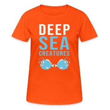 Poisson-grenouille - T-shirt respirant Femme - orange néon - Devant - AI Model Female 172 dark (172cm)