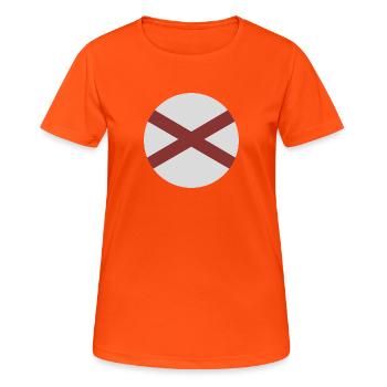 Drapeau rond de l’Alabama - T-shirt respirant Femme - orange néon - Devant - AI Model Female 172 dark (172cm)