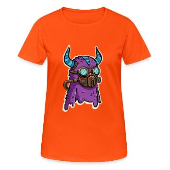 Purple Steampunk Glasses Monster - Women's Breathable T-Shirt - neon orange - Front - AI Model Female 172 dark (172cm)