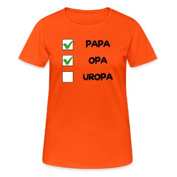 OPA Checklist - Women's Breathable T-Shirt - neon orange - Front - AI Model Female 172 dark (172cm)