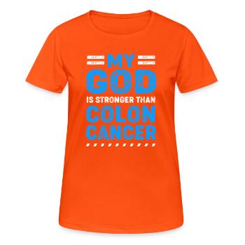 Darm Krebs Dickdarm - Frauen T-Shirt atmungsaktiv - Neonorange - Vorne - AI Model Female 172 dark (172cm)