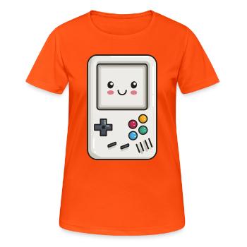 Niedliche Spielkonsole - Frauen T-Shirt atmungsaktiv - Neonorange - Vorne - AI Model Female 172 dark (172cm)