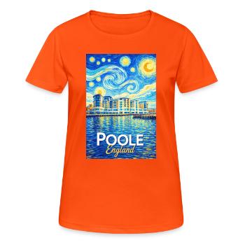 Poole England Star-Style Harbour - Women's Breathable T-Shirt - neon orange - Front - AI Model Female 172 dark (172cm)