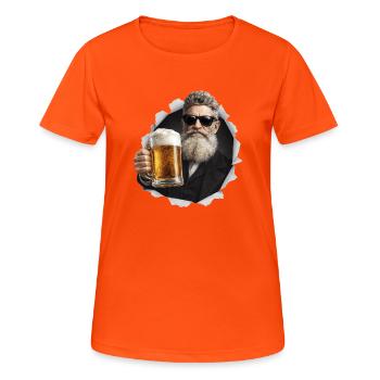 John Brown Come Out T-Shirt Beer - T-shirt respirant Femme - orange néon - Devant - AI Model Female 172 dark (172cm)