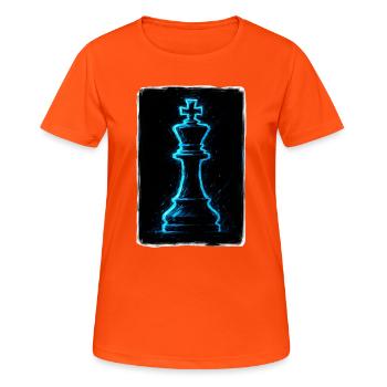 Roi Électrique : Le Setup du Grand Maître - T-shirt respirant Femme - orange néon - Devant - AI Model Female 172 dark (172cm)