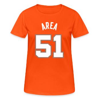 ZONE 51 White - T-shirt respirant Femme - orange néon - Devant - AI Model Female 172 dark (172cm)