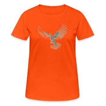 Taube | Heilig-Geist-Hemd | Christliches Symbol - Frauen T-Shirt atmungsaktiv - Neonorange - Vorne - AI Model Female 172 dark (172cm)