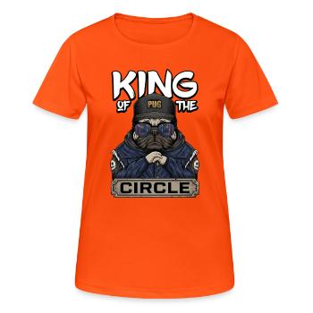 Roi du Cercle Carlin Refroidisseur - T-shirt respirant Femme - orange néon - Devant - AI Model Female 172 dark (172cm)