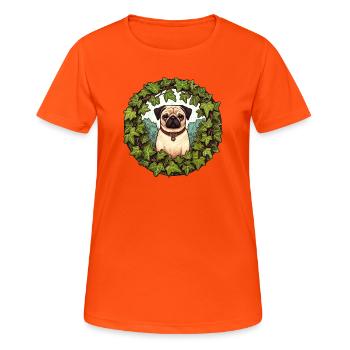 Carlin en couronne de lierre - T-shirt respirant Femme - orange néon - Devant - AI Model Female 172 dark (172cm)