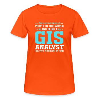 GIS Analyst Cartography Geography Geography - Women's Breathable T-Shirt - neon orange - Front - AI Model Female 172 dark (172cm)