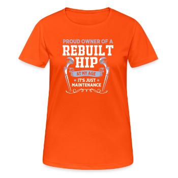 Hips Hips Hip Joint - Women's Breathable T-Shirt - neon orange - Front - AI Model Female 172 dark (172cm)