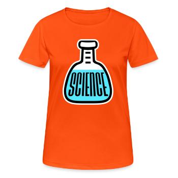 Déclaration scientifique : Déclaration sur l’éducation des nerds - T-shirt respirant Femme - orange néon - Devant - AI Model Female 172 dark (172cm)