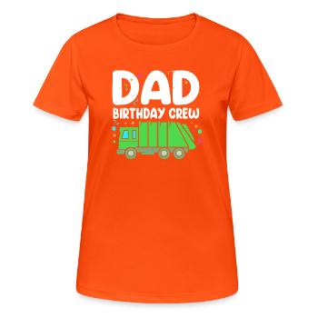 Mülleimer Müllwagen Müllauto Müllmann - Frauen T-Shirt atmungsaktiv - Neonorange - Vorne - AI Model Female 172 dark (172cm)