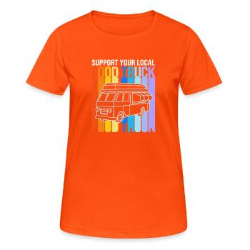 Camion de Snacks Food - T-shirt respirant Femme - orange néon - Devant - AI Model Female 172 dark (172cm)