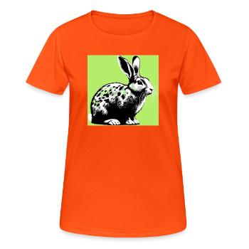 rabbit - Women's Breathable T-Shirt - neon orange - Front - AI Model Female 172 dark (172cm)